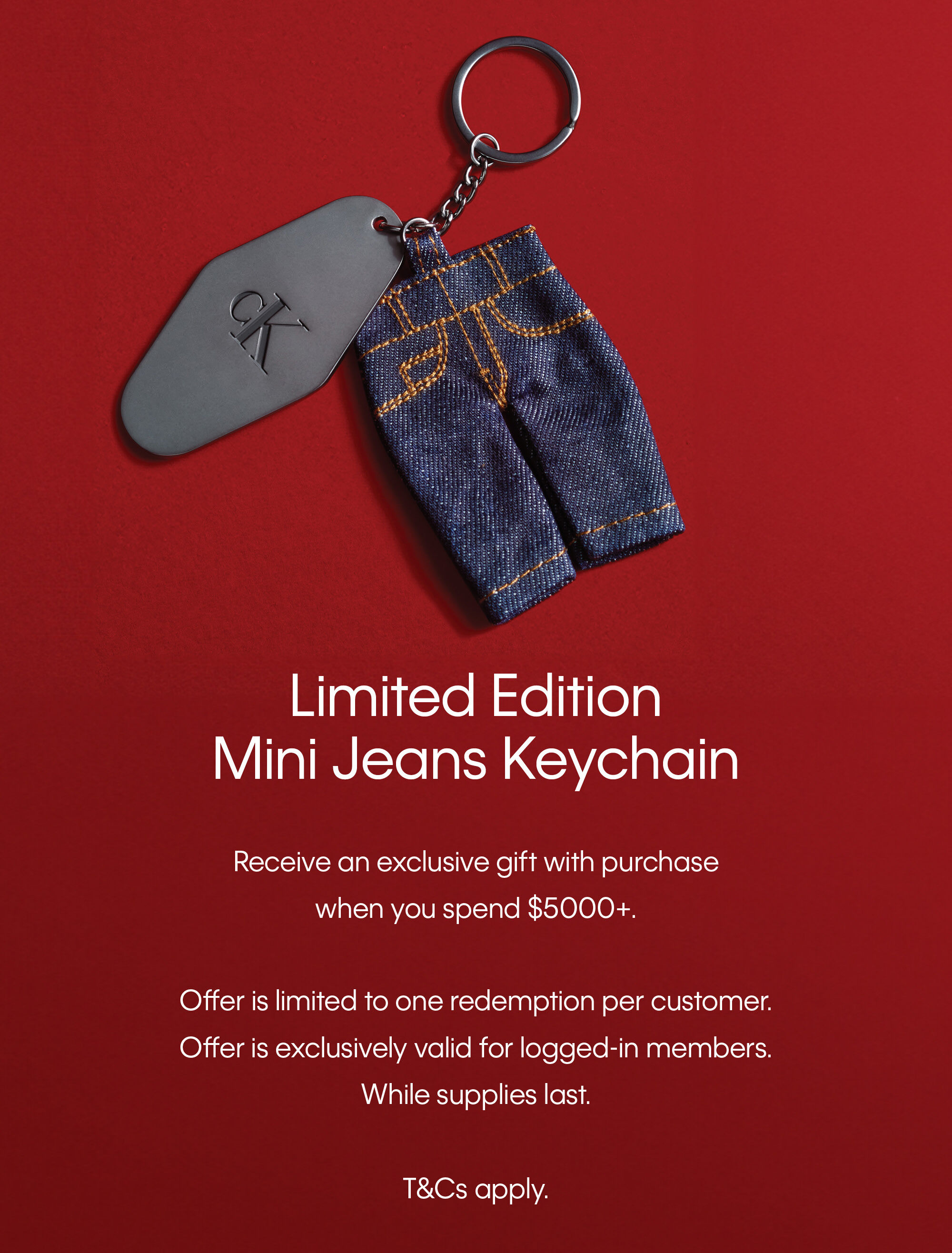 Calvin Klein Limited Edition Mini Jeans Keychain Calvin Klein Limited Edition Mini Jeans Keychain